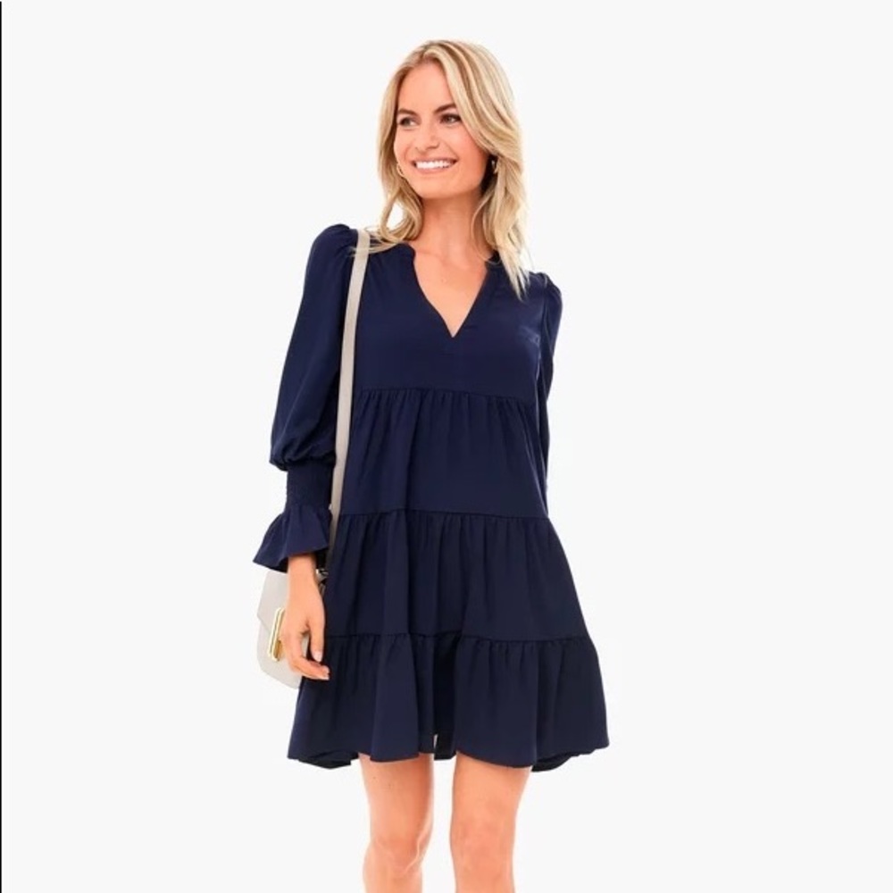 Tuckernuck Kenzo Pomander Place Navy Crepe Dress